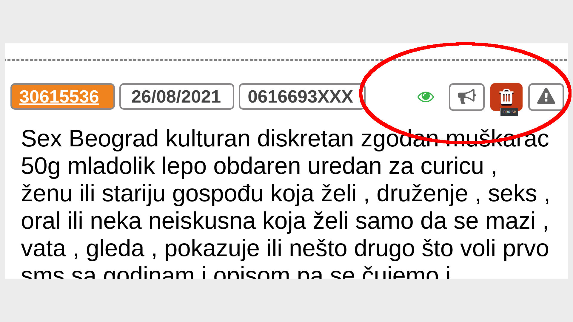 Oglasi licni kontakti sa slikom